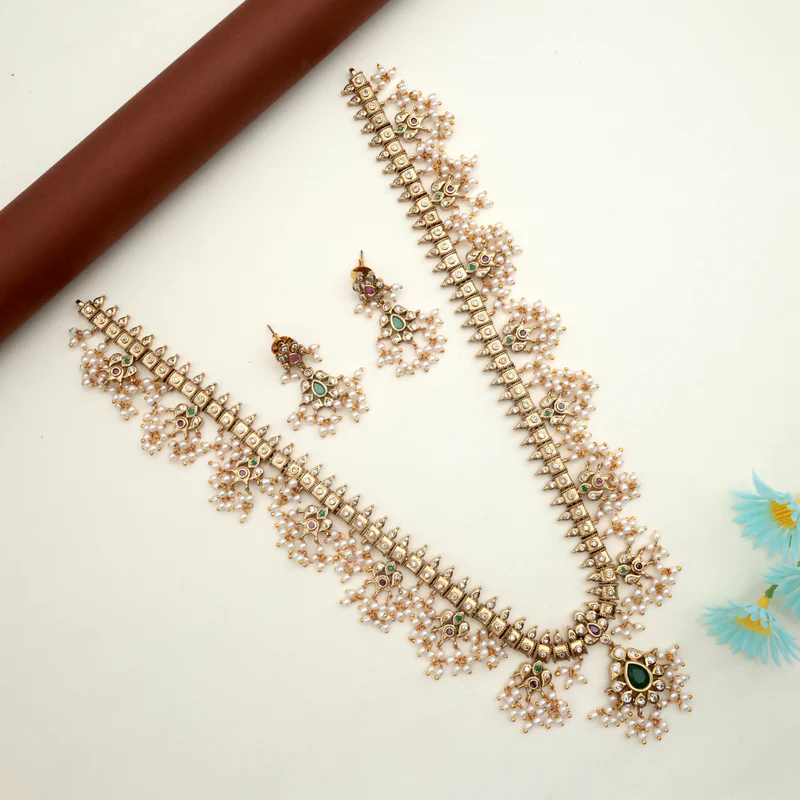 Antique Gold Guttapusalu Bridal Haram set